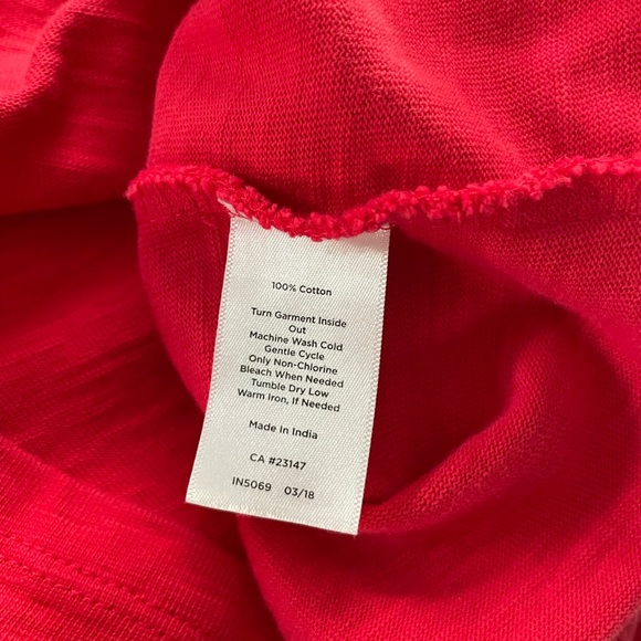 Red cotton Talbots dress - Picture 3 of 6